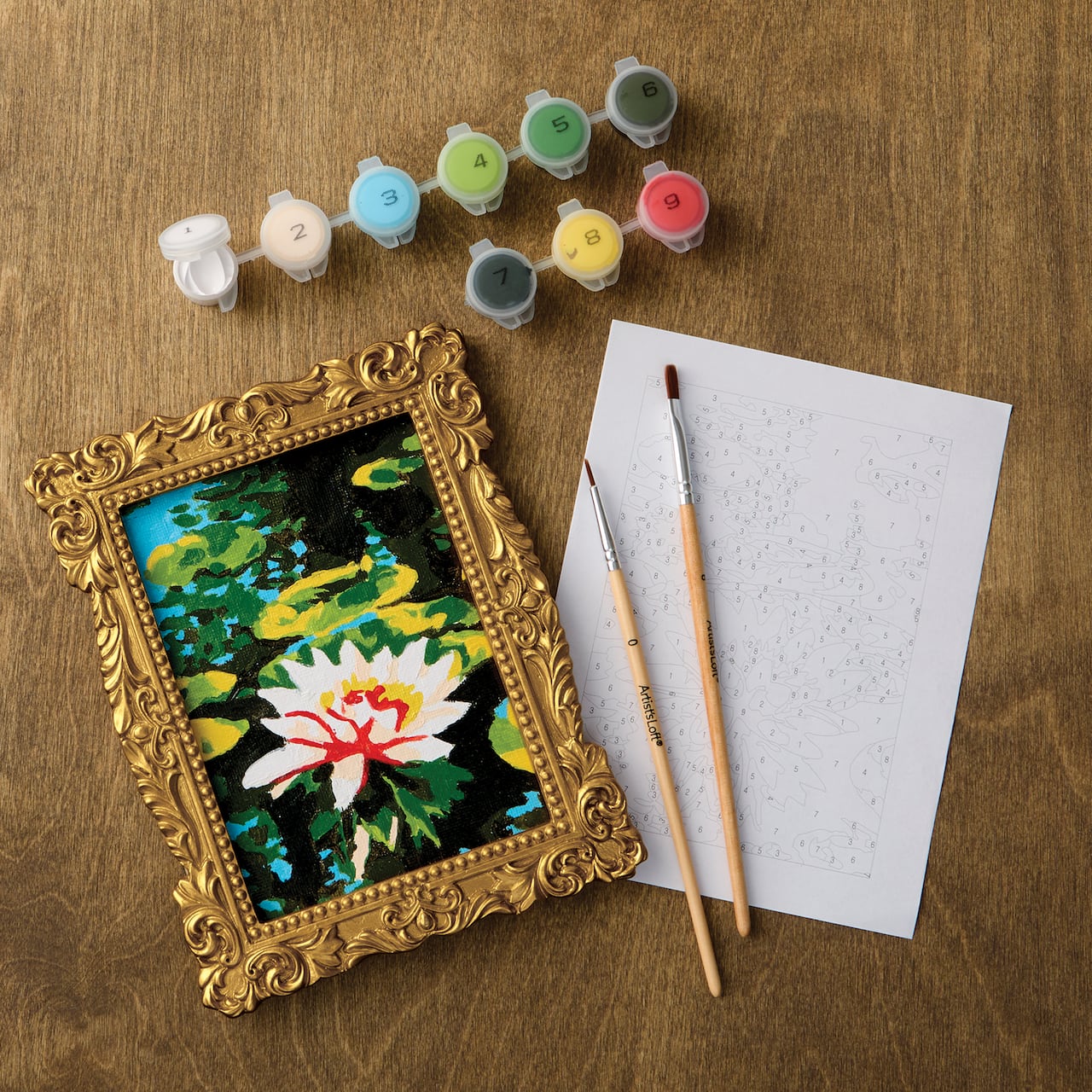 Water Lily Paint-by-Number Framed Mini Kit by Artist's Loft®